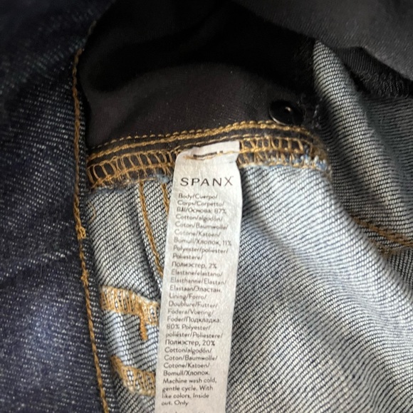 EUC SPANX Blue Flare Wide Leg Jeans - Picture 9 of 12
